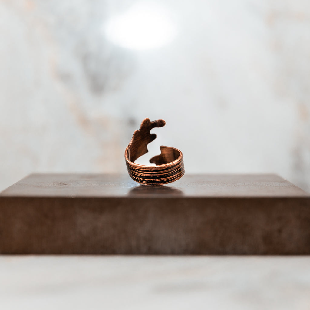 unique adjustable copper ring