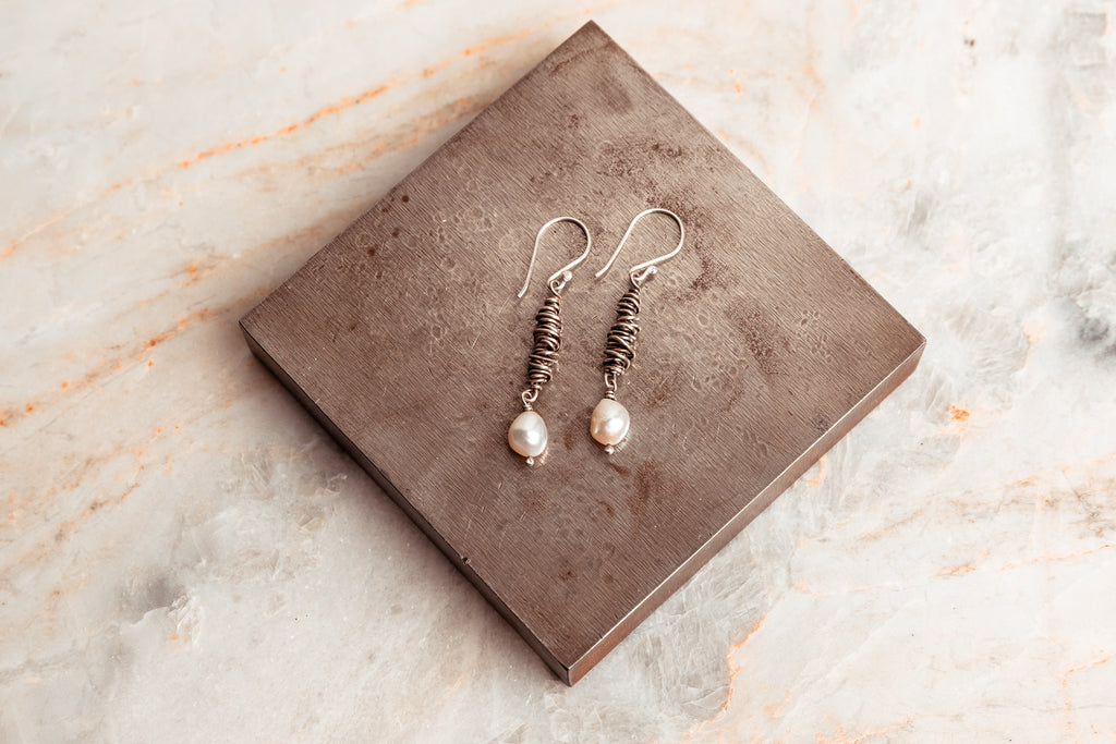 unique handmade pearl earrings