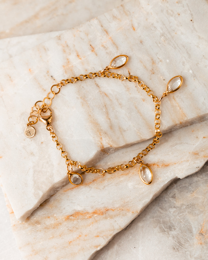 charm bracelet with stones
