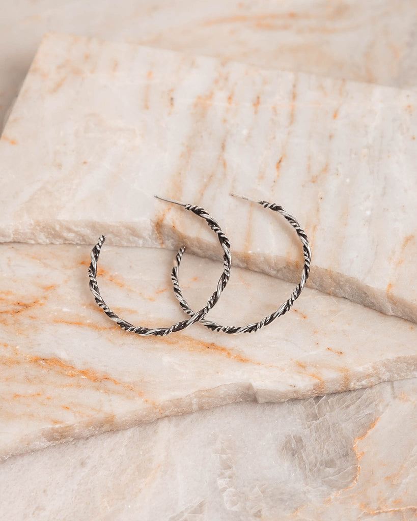 sterling silver hoop earrings gift for woman