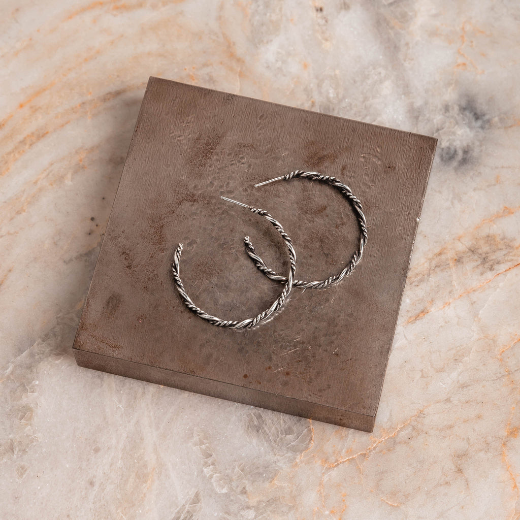 unique silver hoop earrings