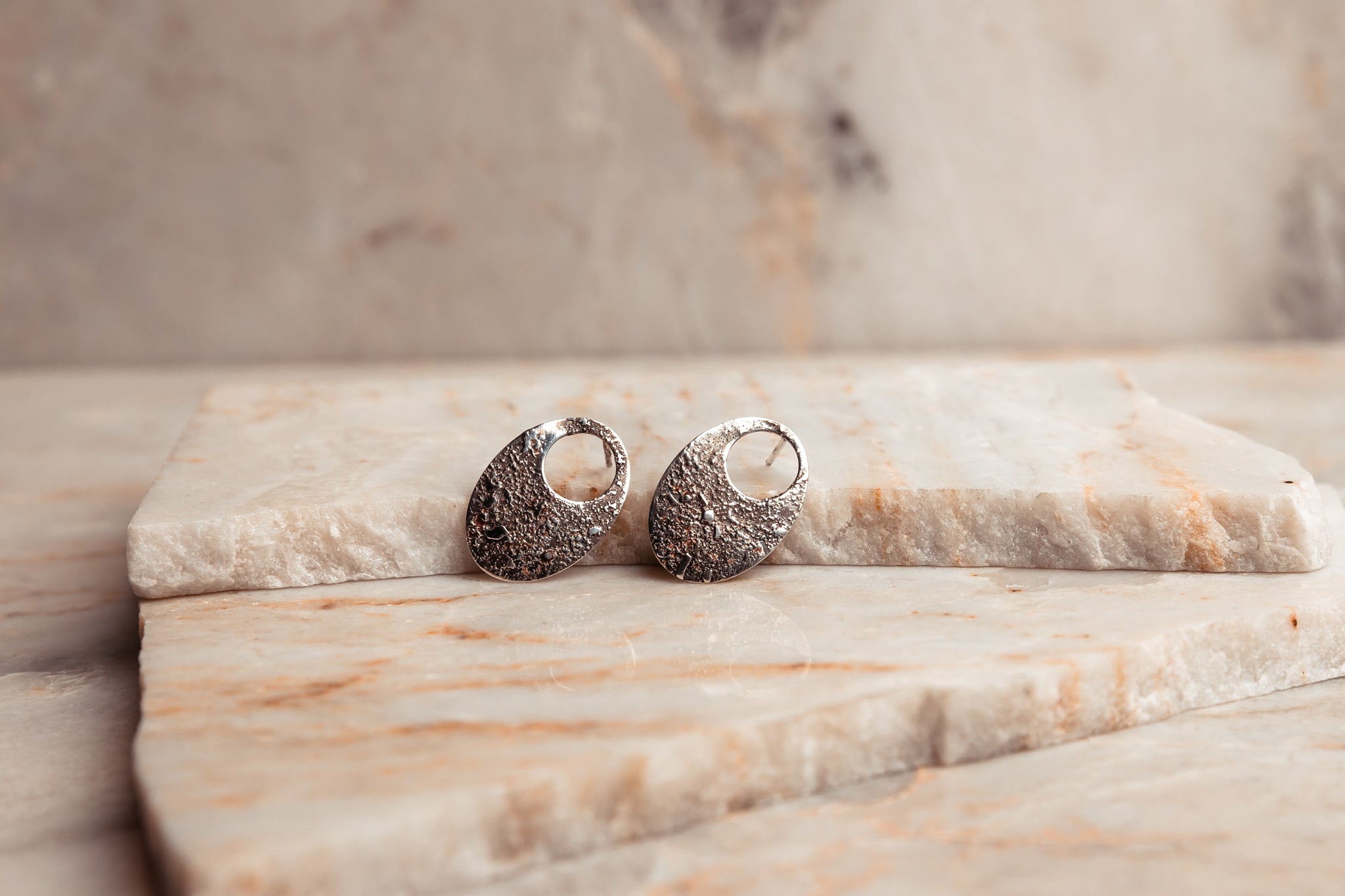 Bess Textured Silver Earrings – LJ Artisan Designs