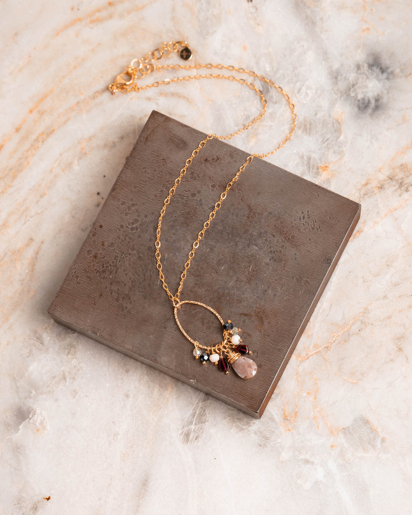 moonstone necklace gold