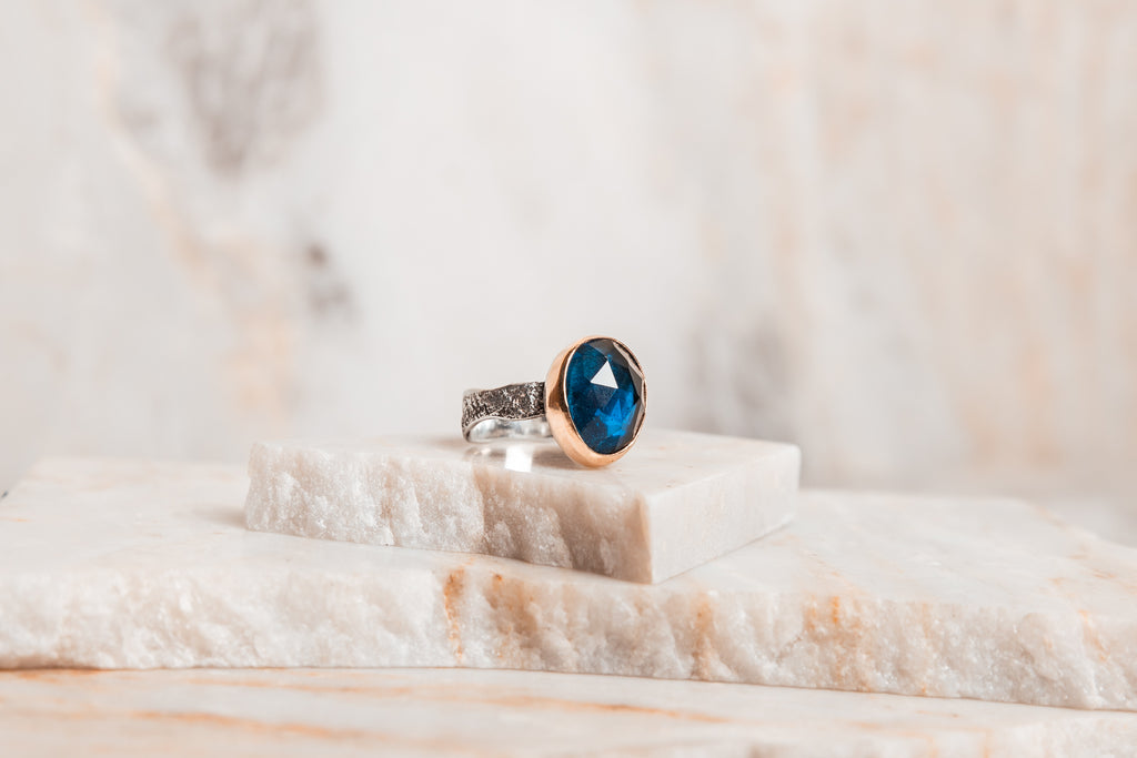 cool designer ring blue