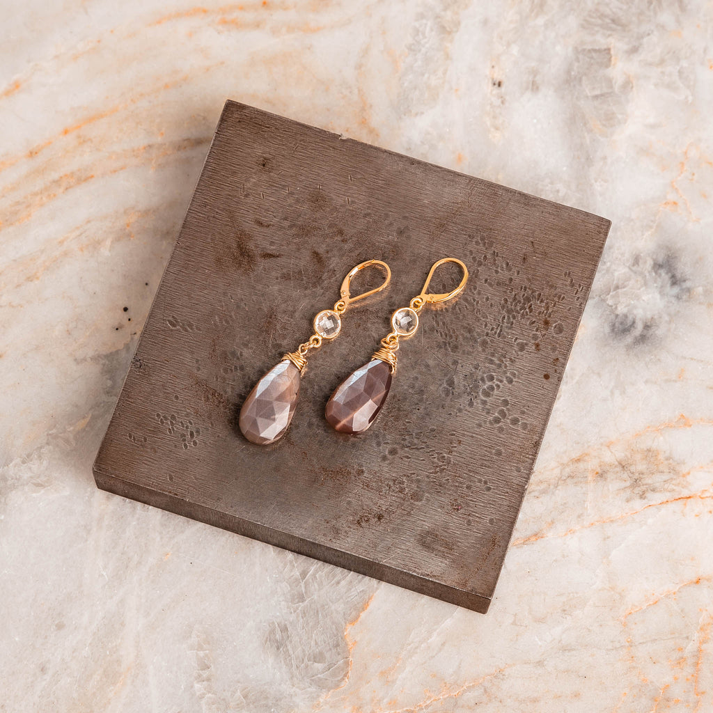 beautiful moonstone earrings