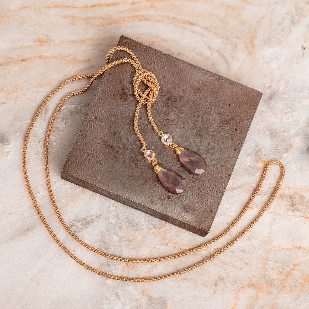 moonstone gold necklace