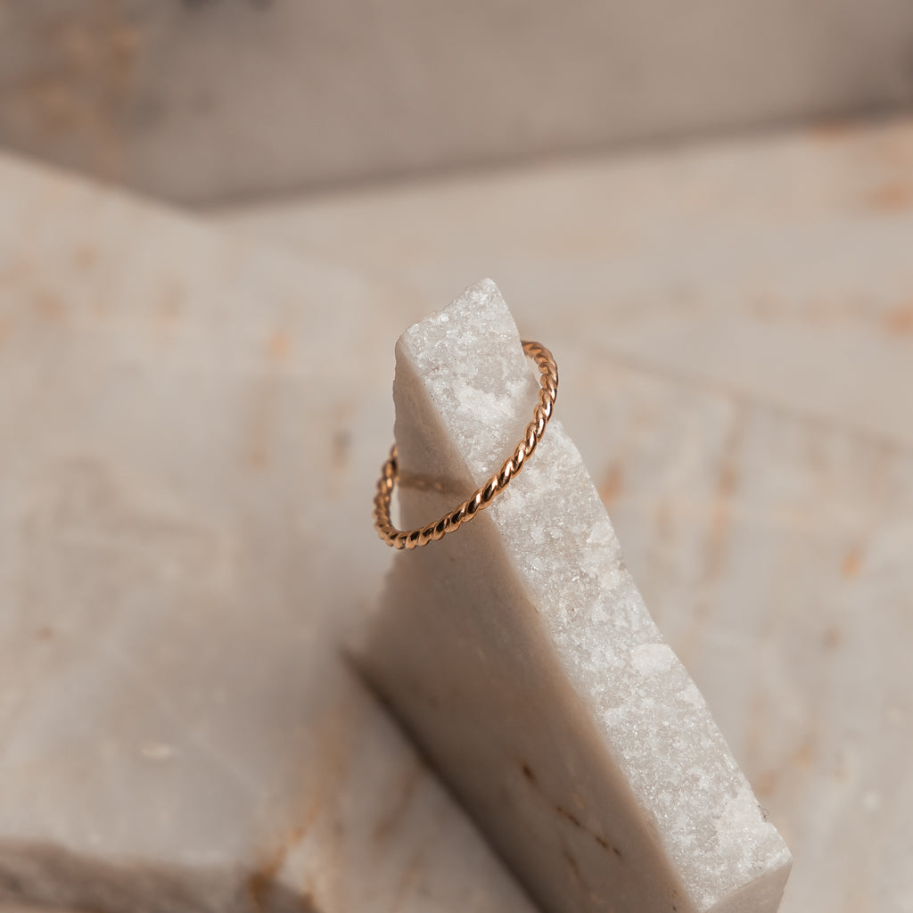 gold stacking rings handcrafted