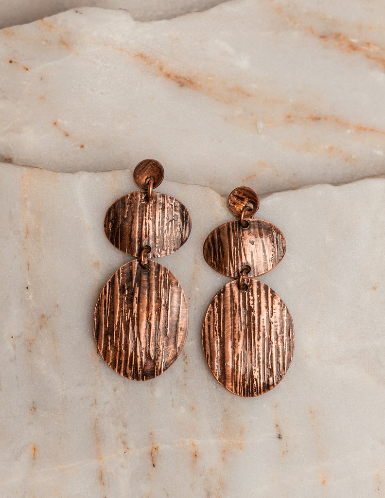 unique copper earrings