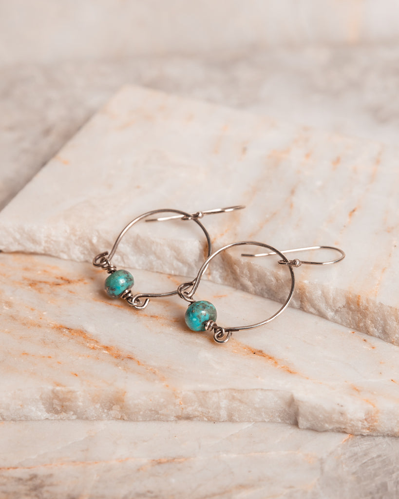 rustic silver earrings