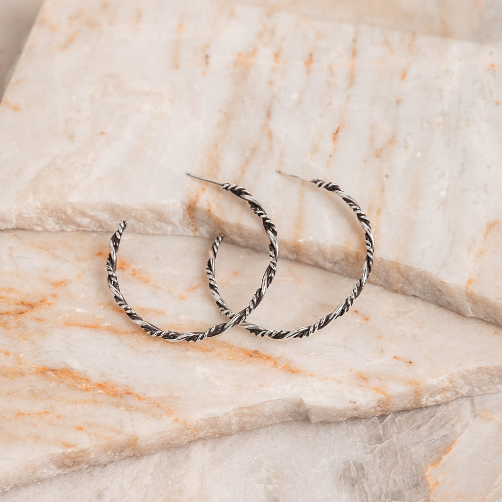 sterling silver hoop earrings