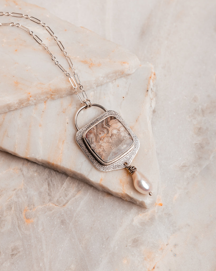 artisan necklace sterling silver gemstone