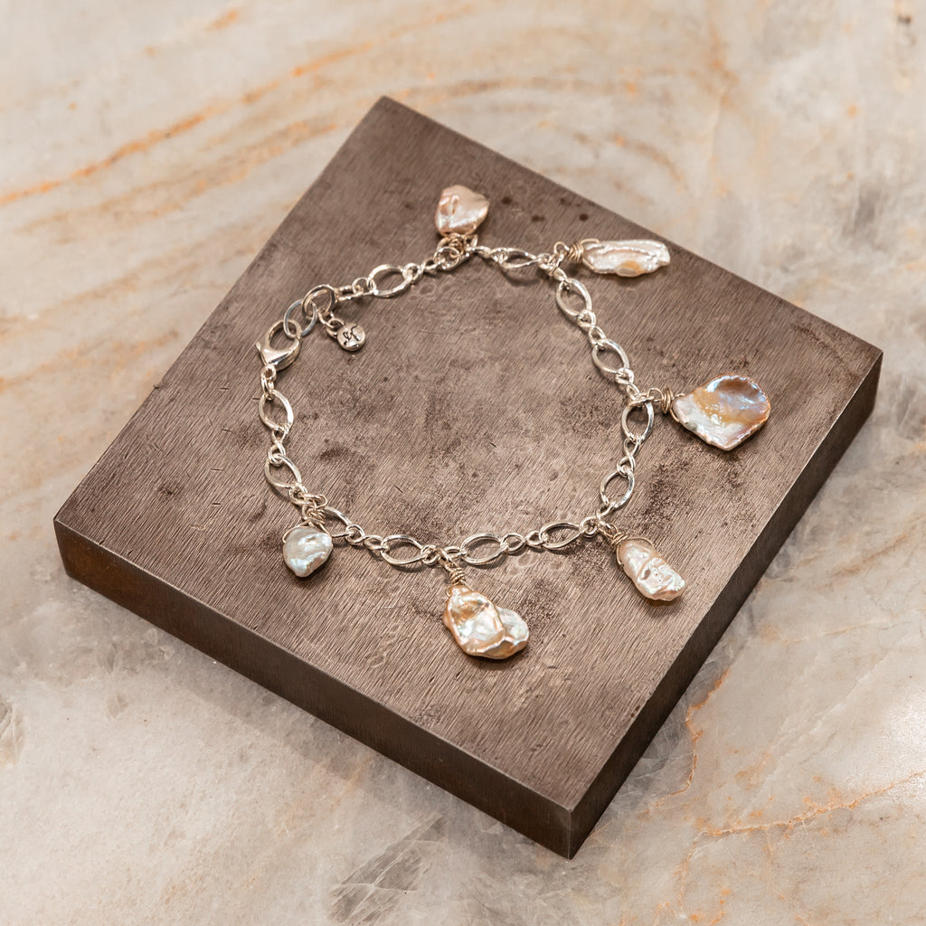 pearl charm bracelet