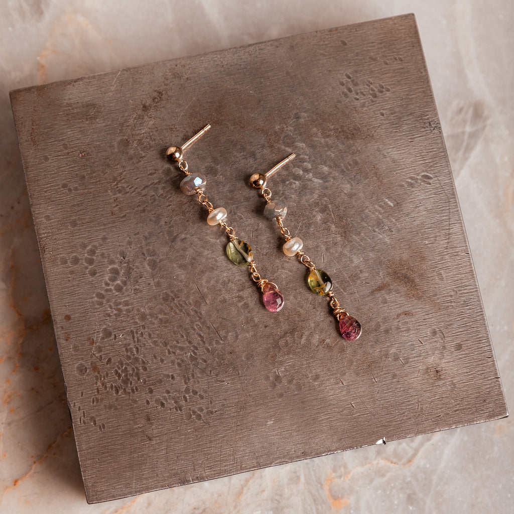 colorful gemstone earrings