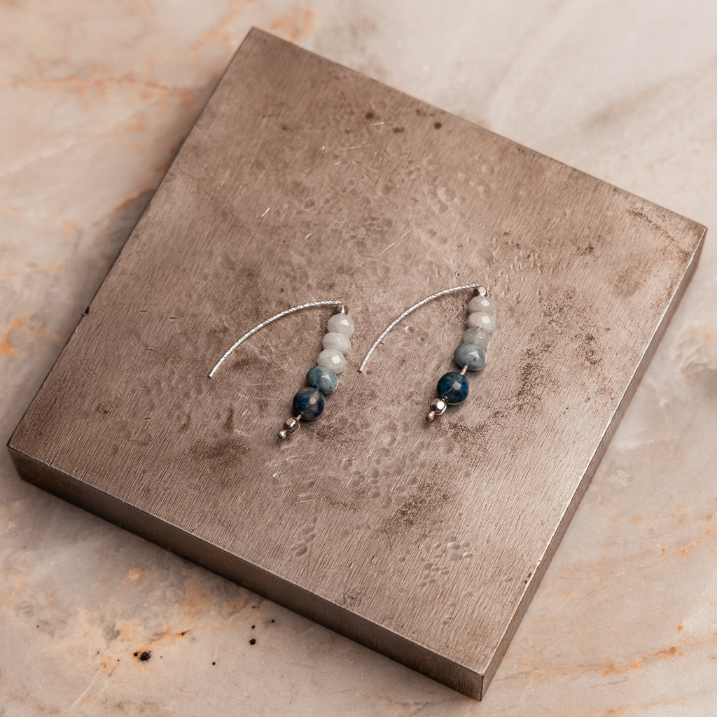 Handcrafted silver gemstone earrings for women who love unique jewelry
