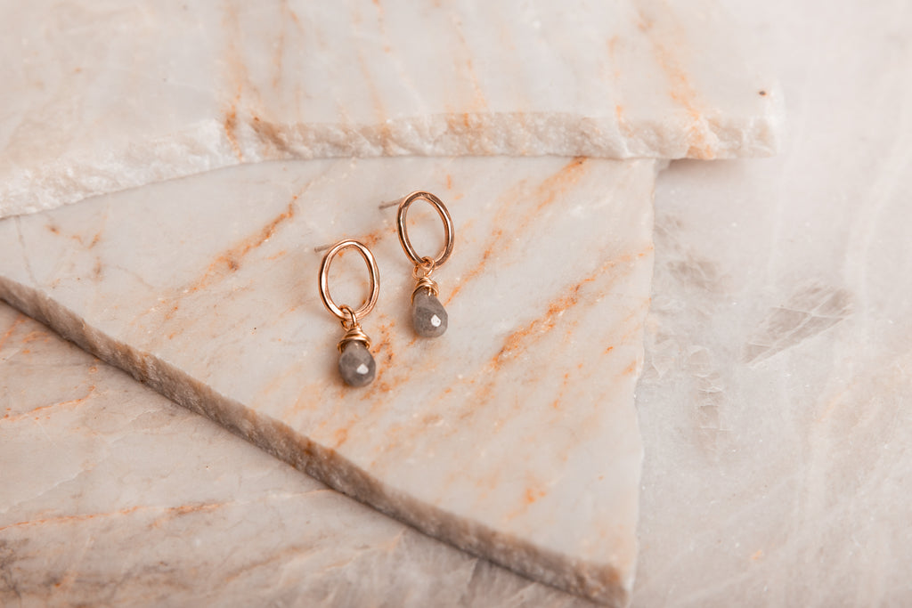 gold hoop earrings with stones