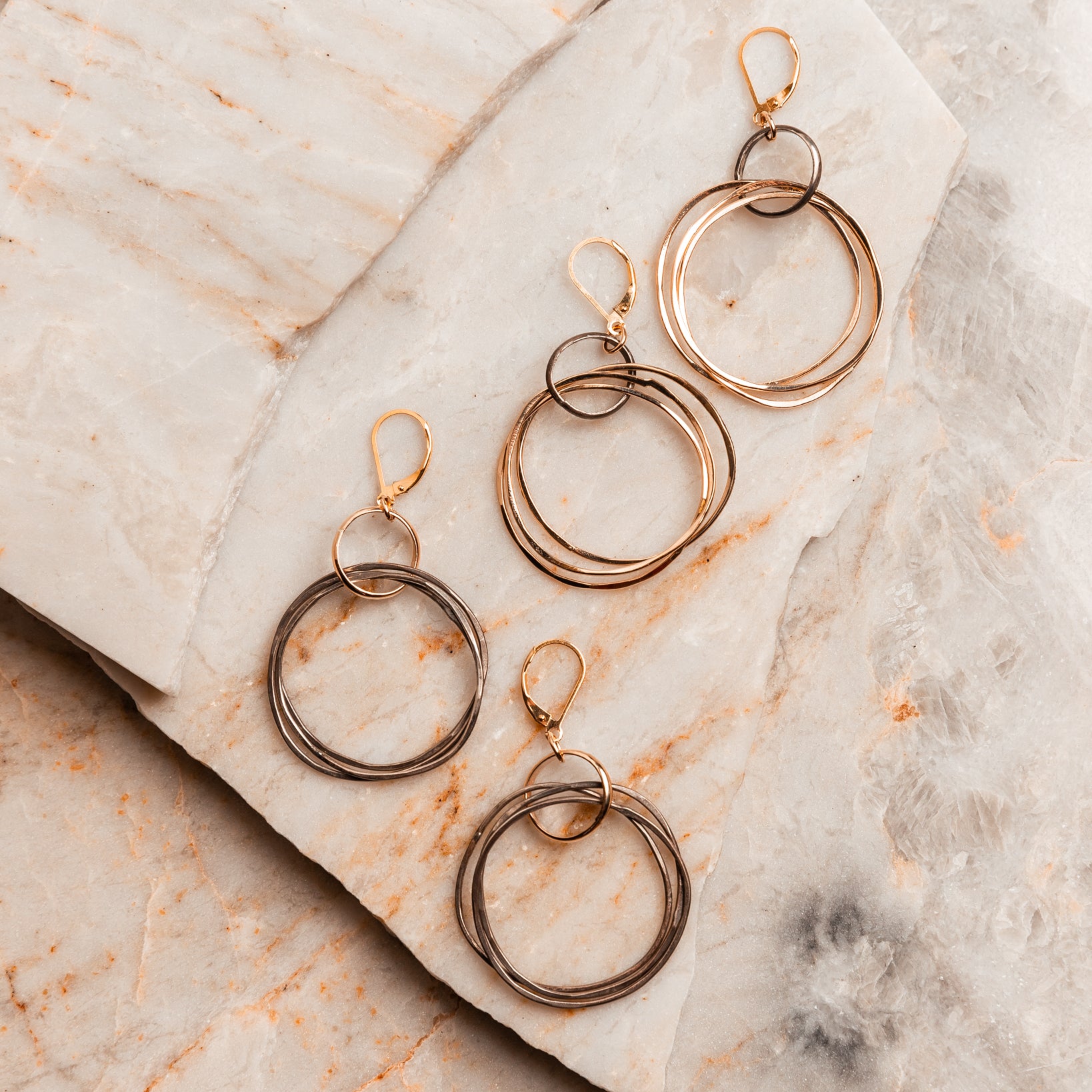 Metal cheap ring earrings