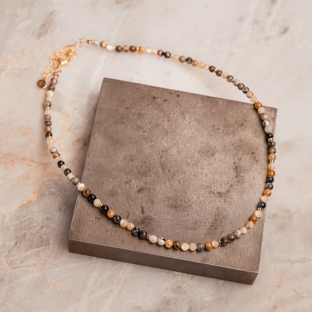 “Hand-beaded gemstone necklace for women who love artisan jewelry with meaning”