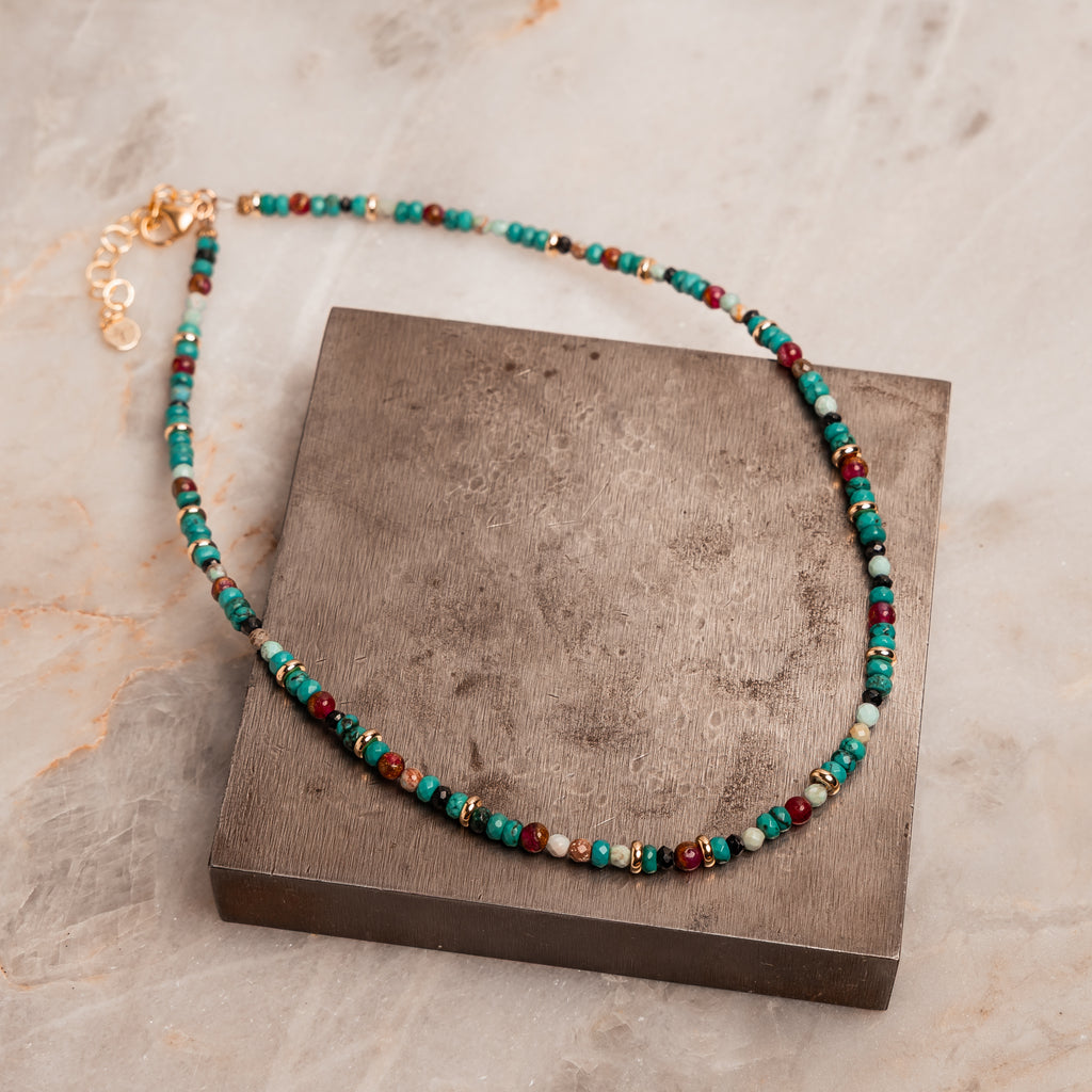 “Artisan jewelry necklace with natural gemstones for meaningful gifting”