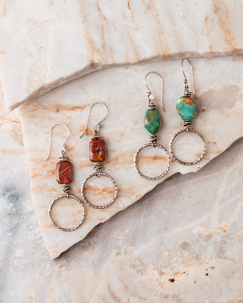 rustic artisan earrings