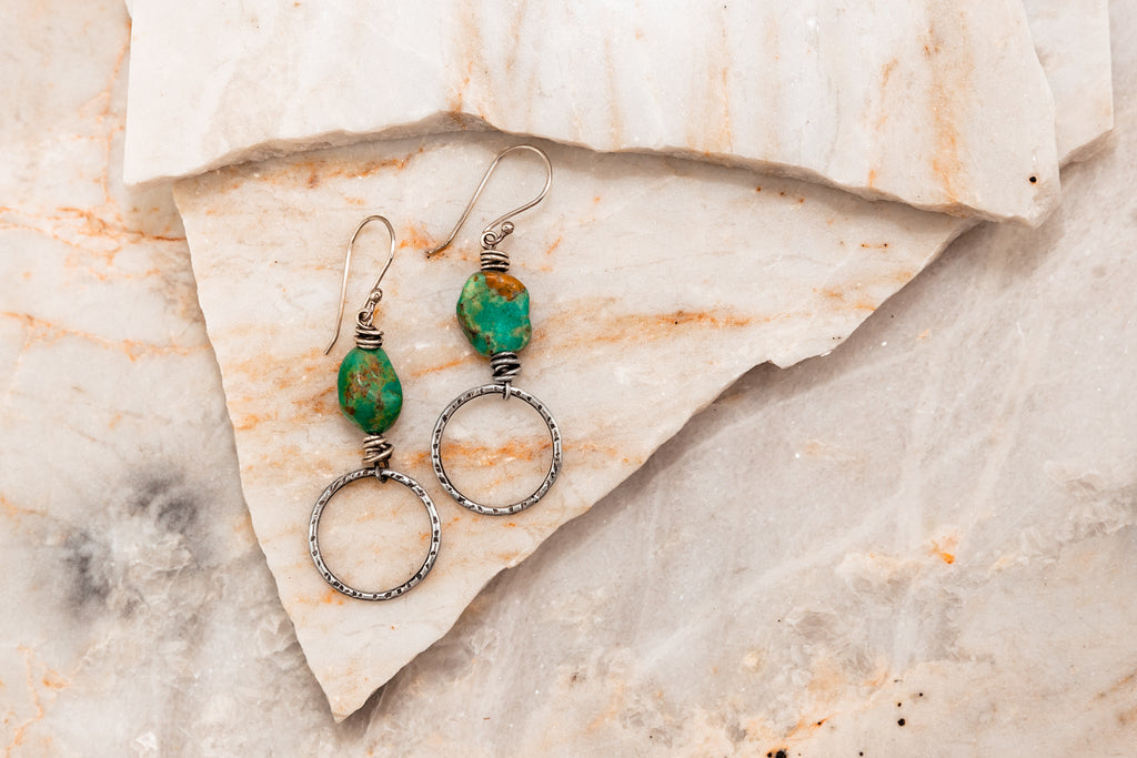 rustic turquoise earrings