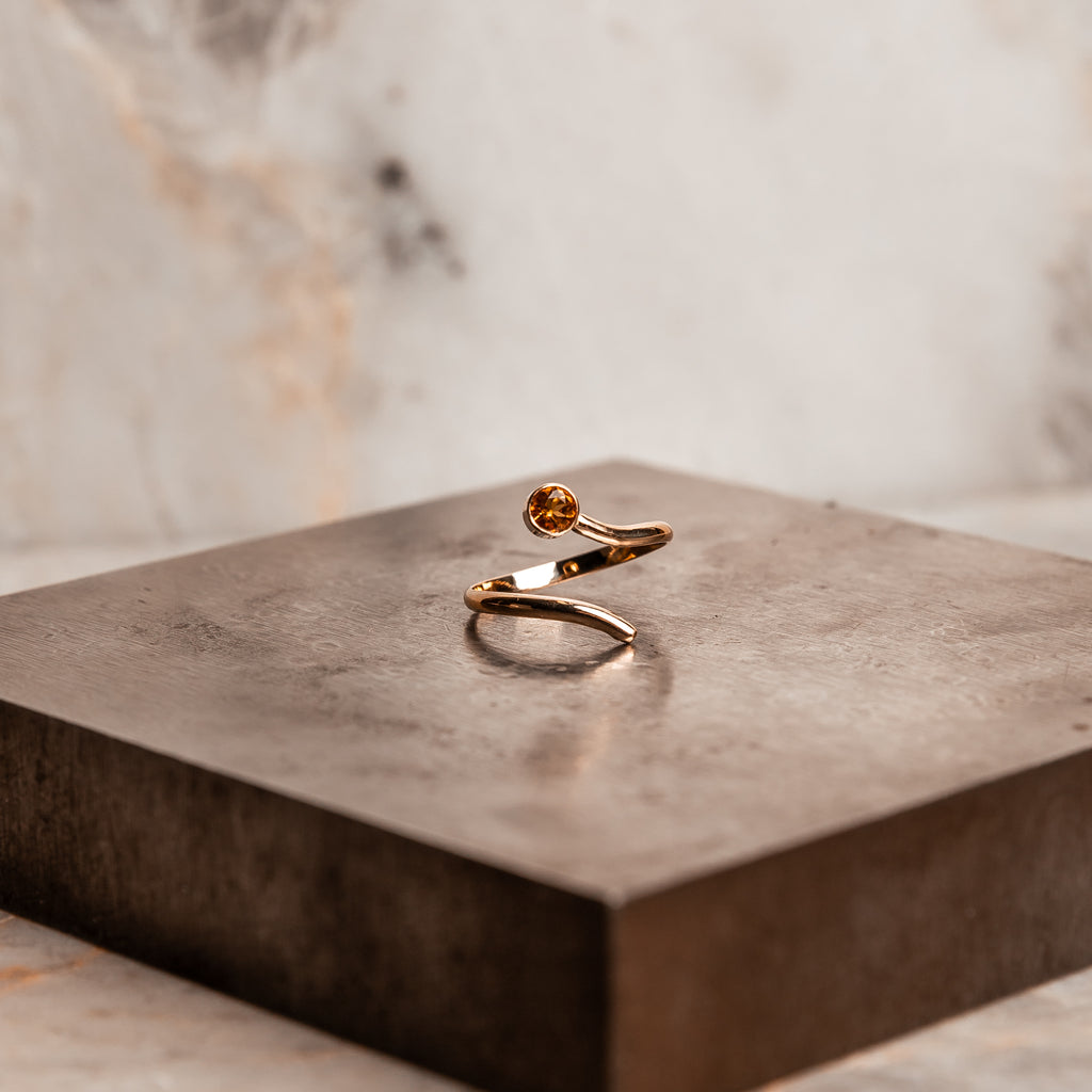 gold adjustable ring dainty