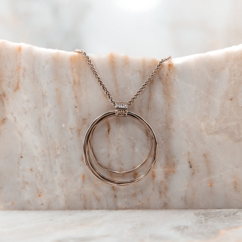 sterling silver circle necklace