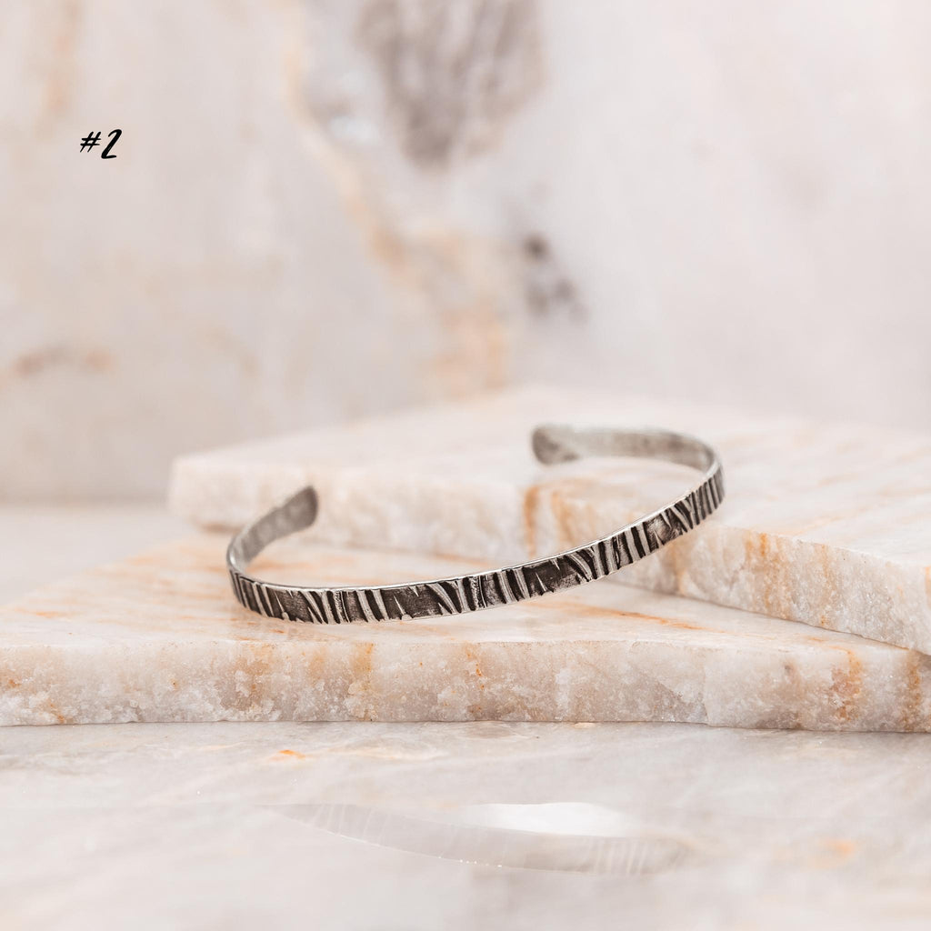 nature inspired silver bracelet