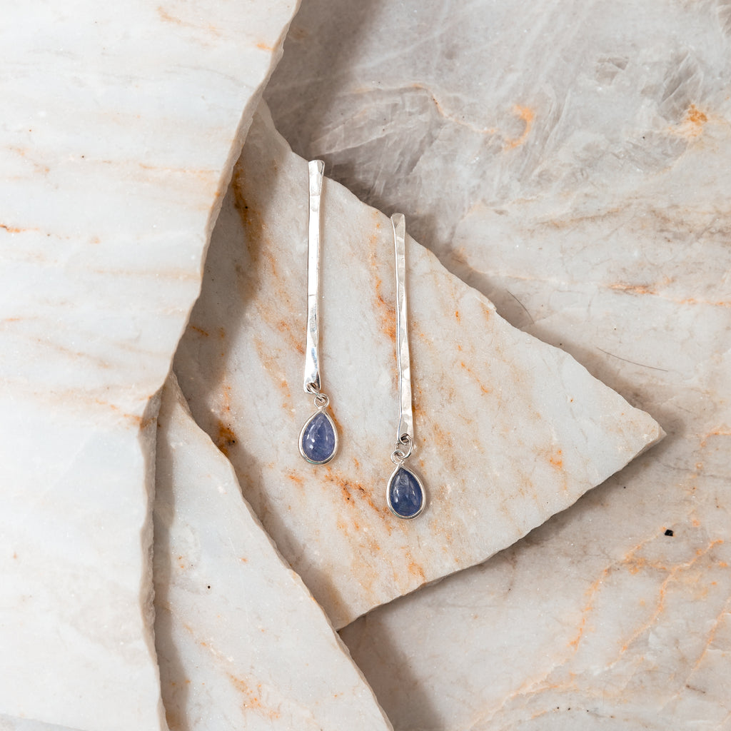 silver bar earrings unique
