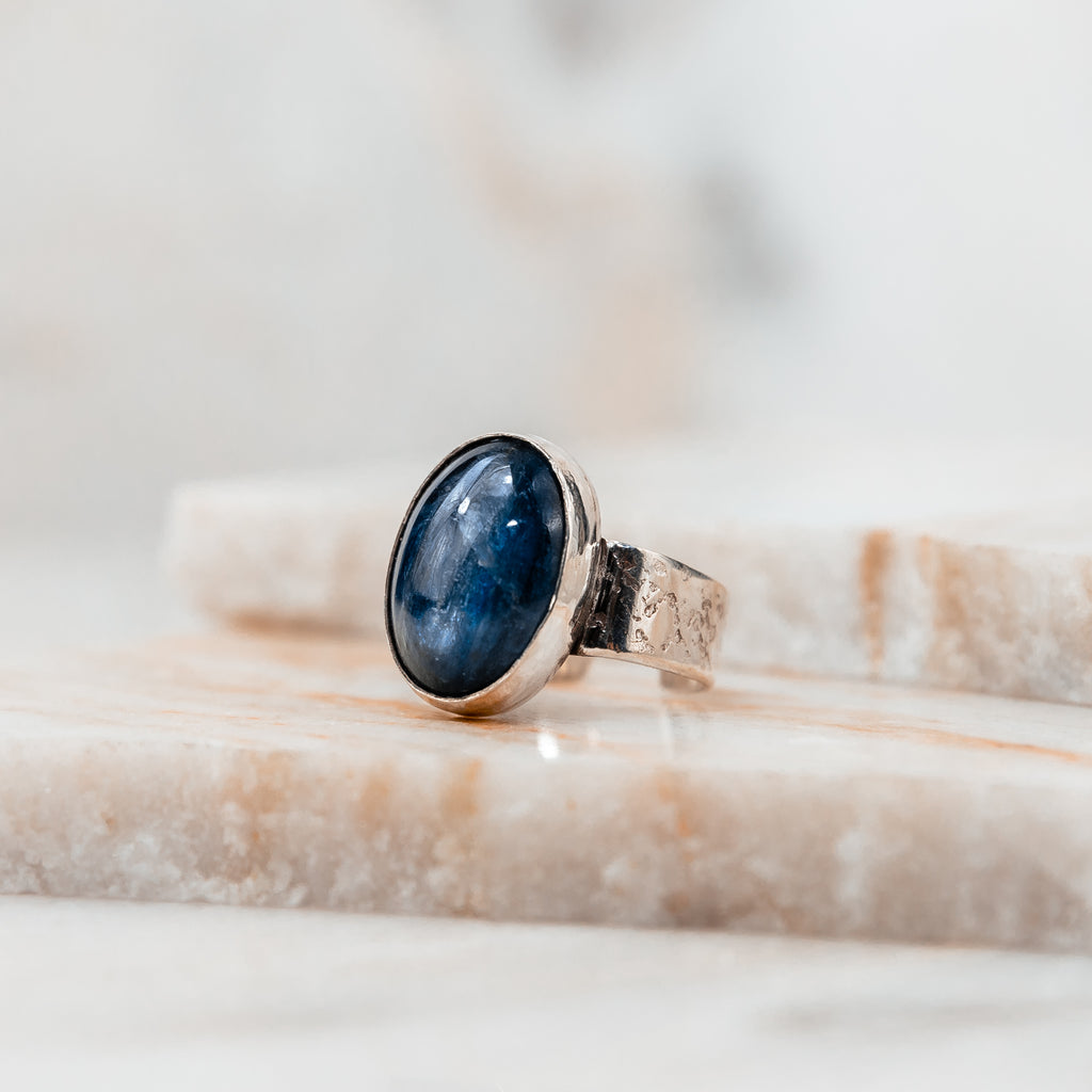 beautiful blue stone ring