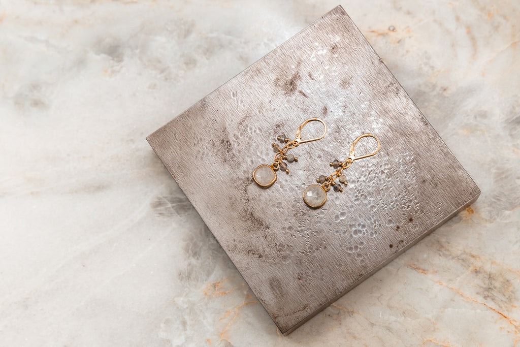 lightweight moonstone earrings