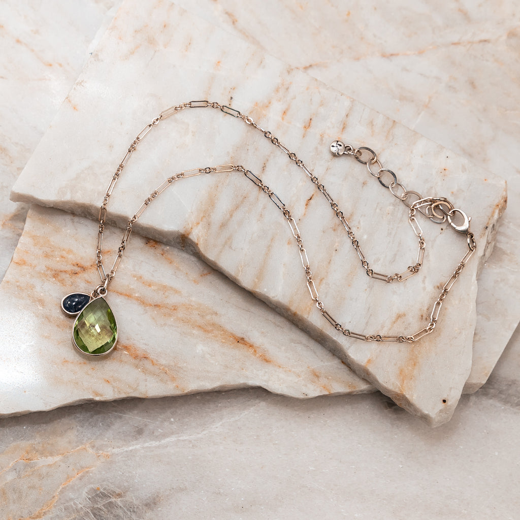 green amethyst gemstone necklace