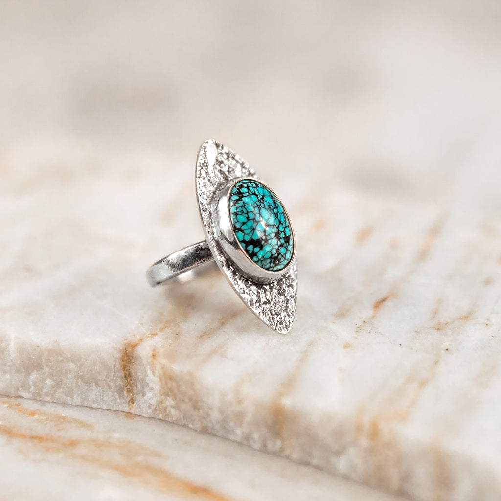 turquoise and silver ring