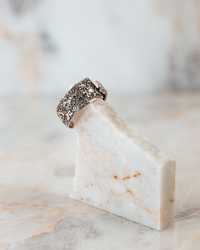 cool textured silver ring