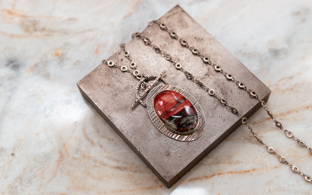 rustic silver necklace