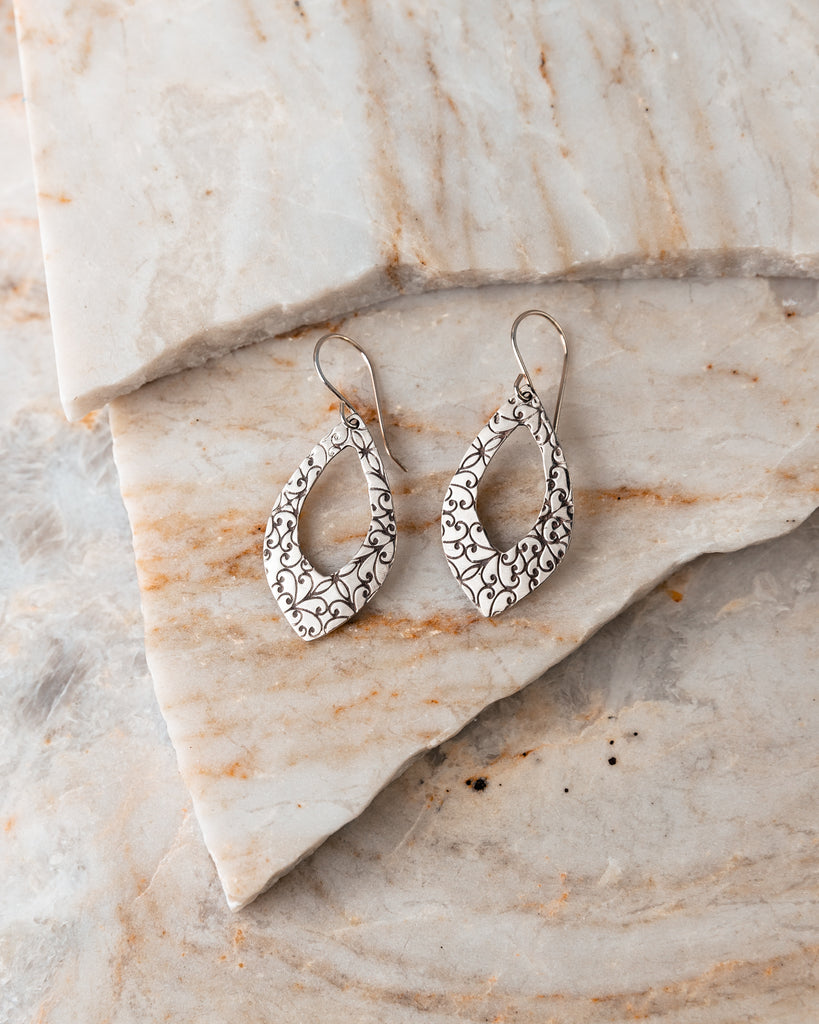 unique silver hoop earrings