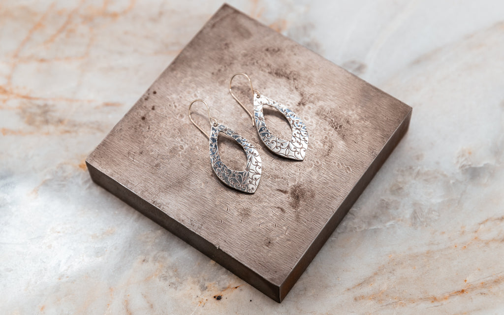 unique sterling silver hoop earrings