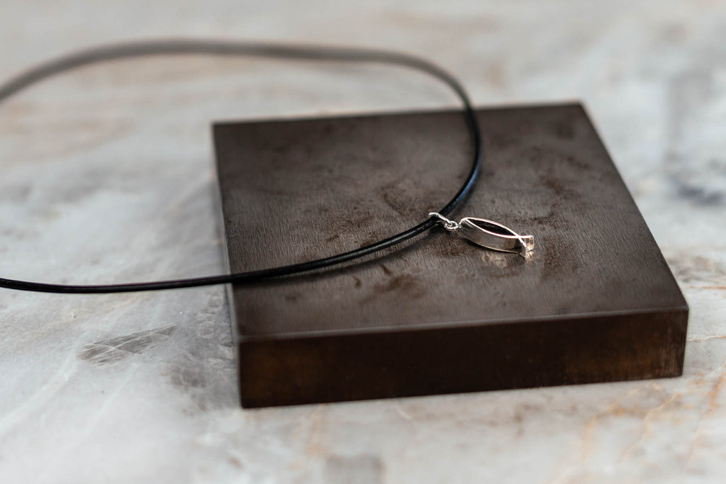ichthus necklace for man