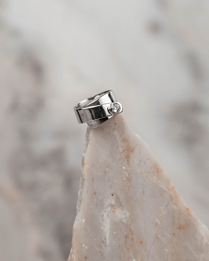 unique silver adjustable ring