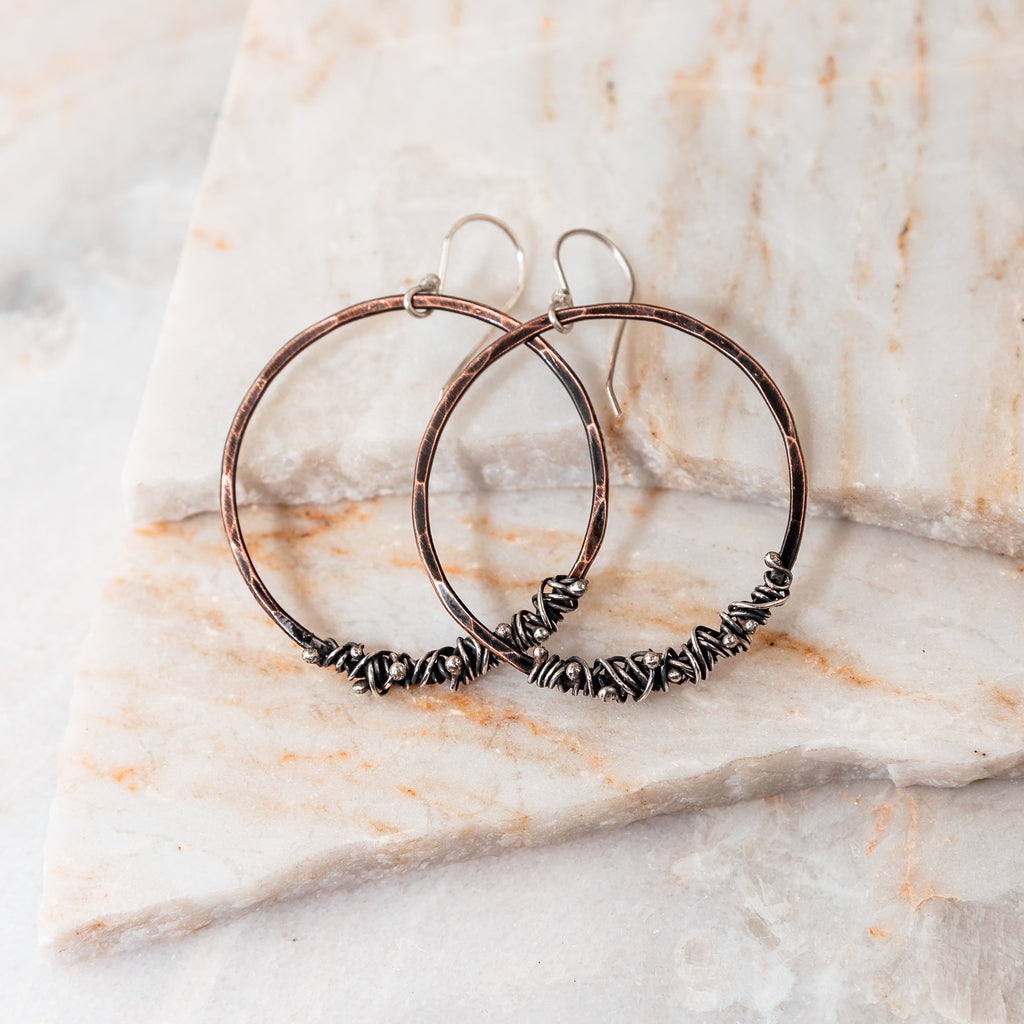 rustic boho earrings