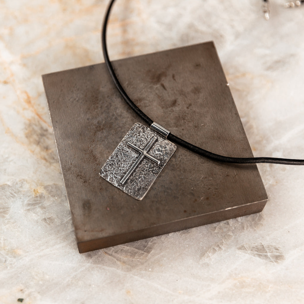 silver cross necklace