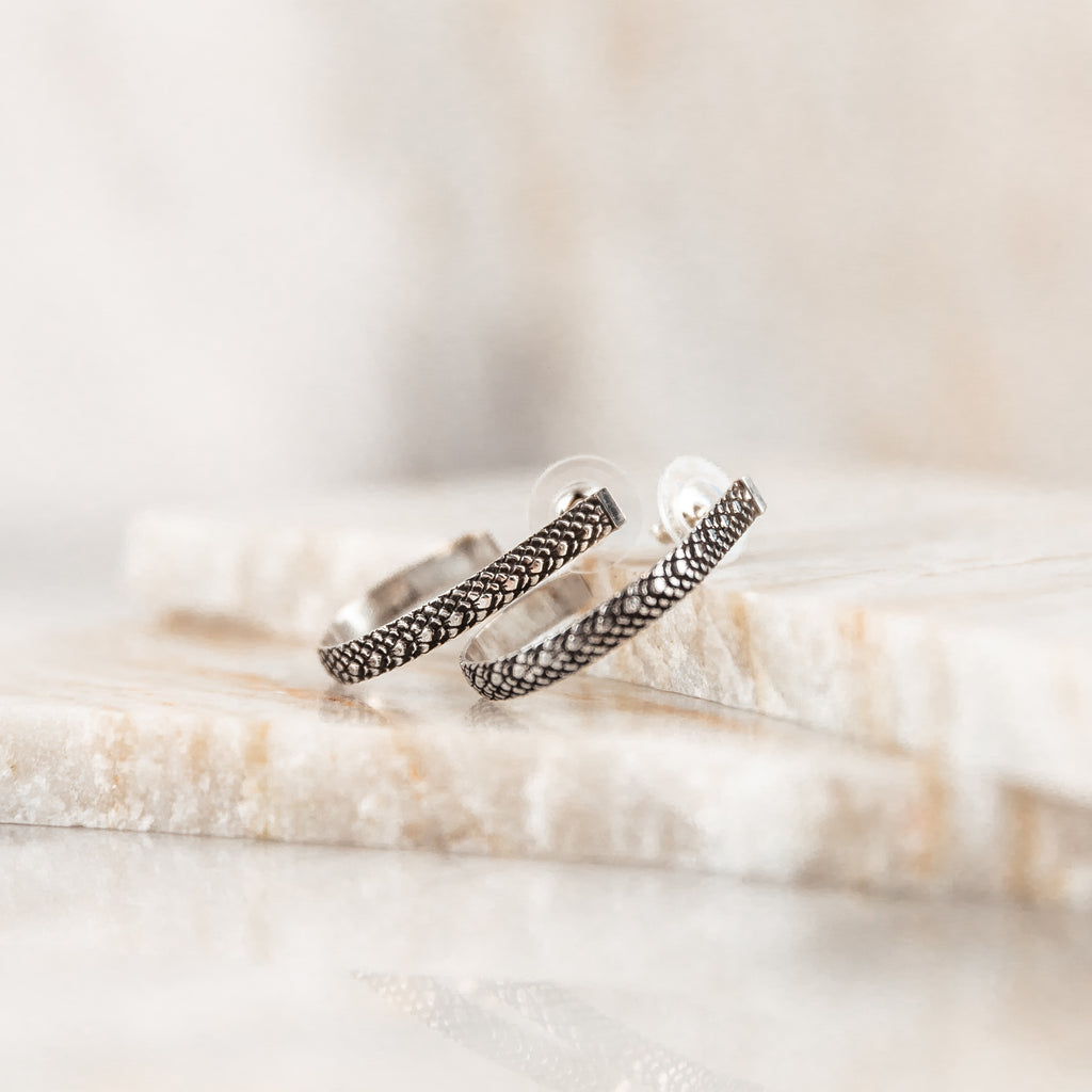 edgy hoop earrings