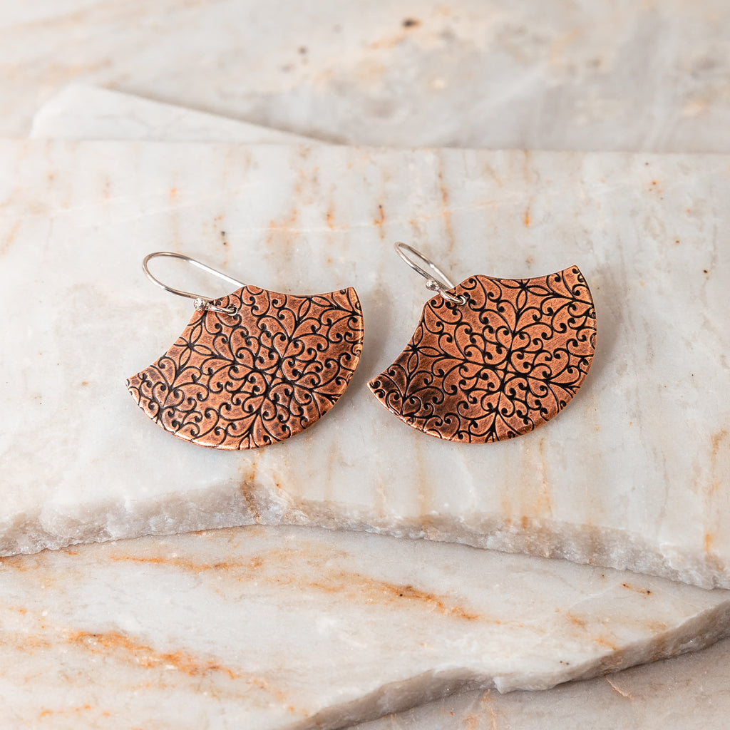 unique copper earrings