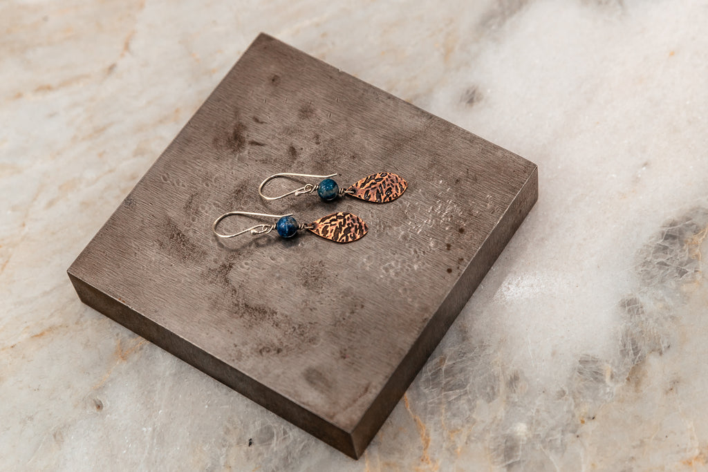 boho copper earrings