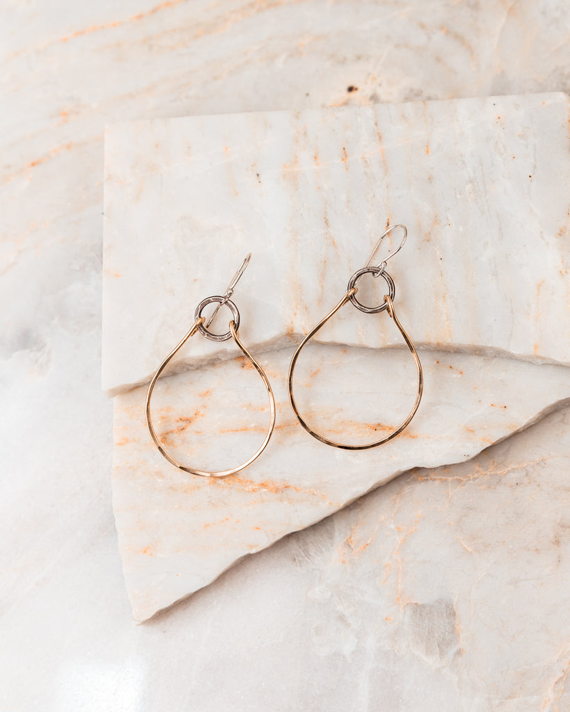 lightweight gold and silver earrings