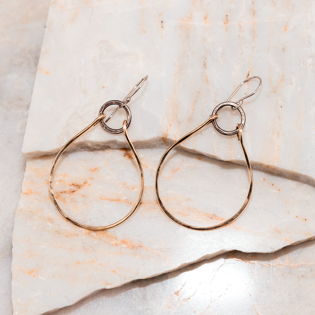 gold and silver hoop earrings