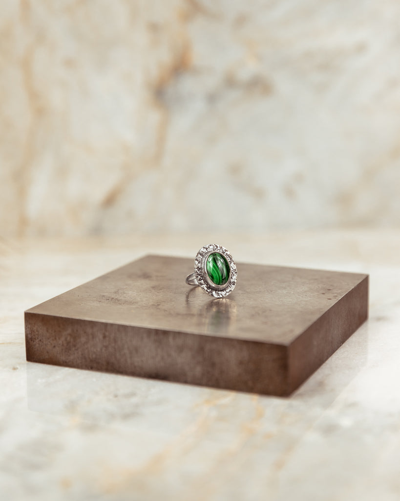beautiful malachite ring gift for woman