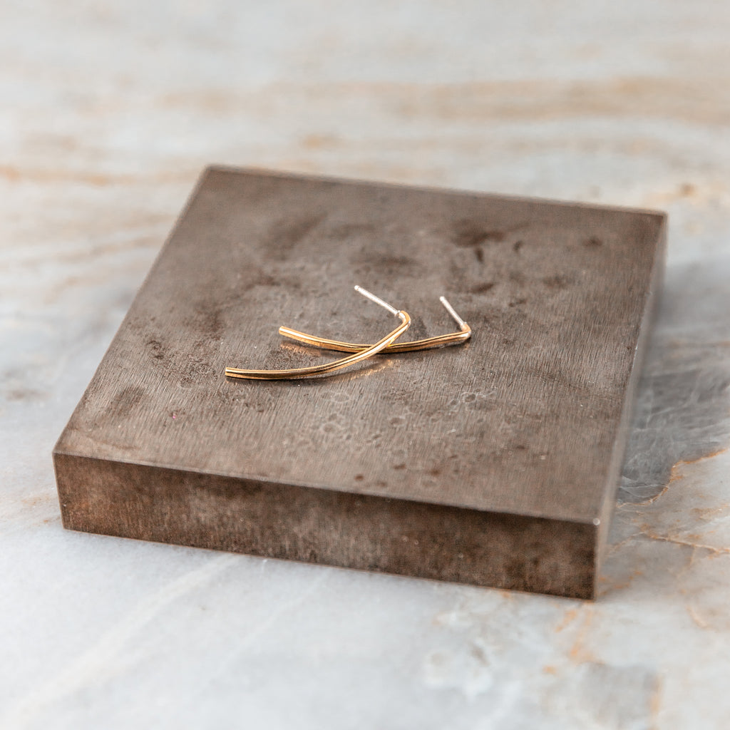 gold minimalist earrings