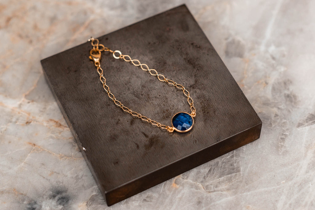 gold sapphire bracelet