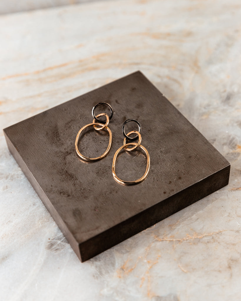 versatile mixed metal earrings