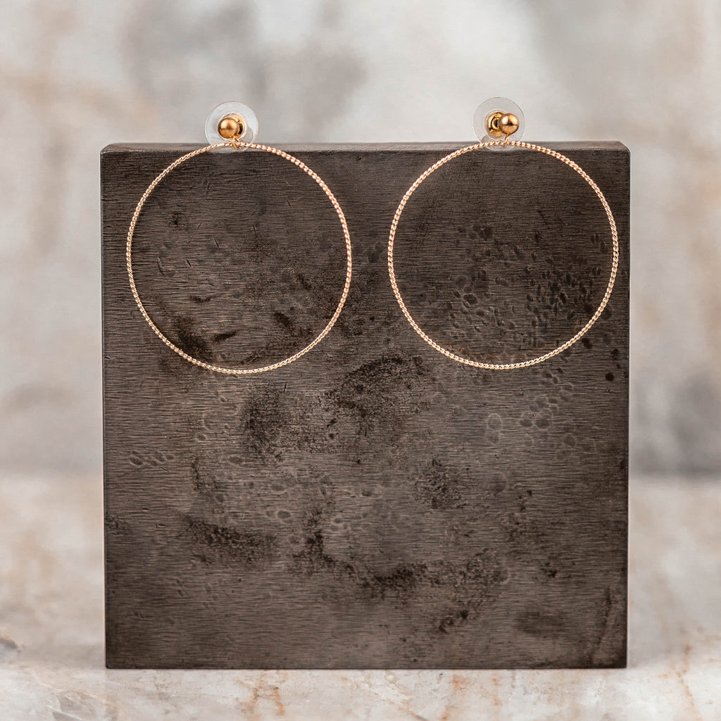 gold post hoop earrings